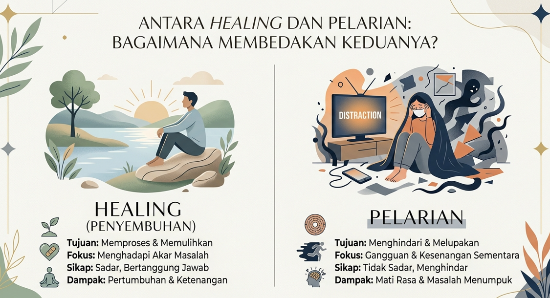 Antara Healing dan Pelarian: Bagaimana Membedakan Keduanya?